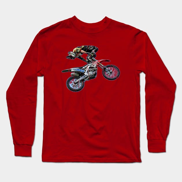 MOTO CROSS FREESTYLE DIRT BIKE Long Sleeve T-Shirt by Cult Classics